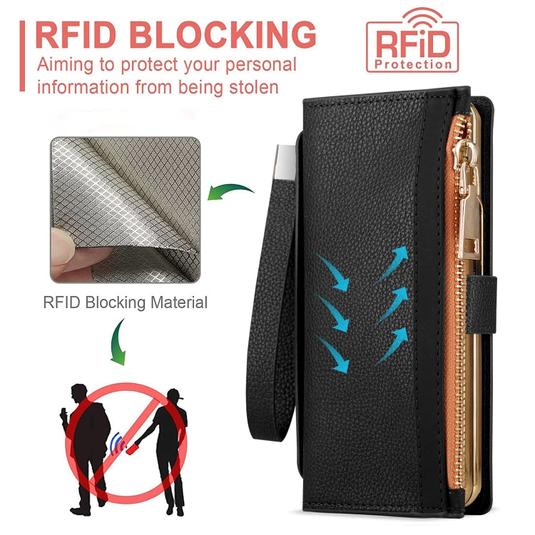 For Samsung Galaxy Z Fold6 VIETAO RFID Wallet Leather Phone Case with Wrist Strap(Red) - Galaxy Z Fold6 5G Cases by VIETAO | Online Shopping UK | buy2fix