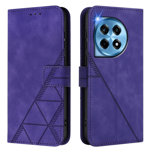 For OnePlus 12 5G Global Crossbody 3D Embossed Flip Leather Phone Case(Purple) by buy2fix