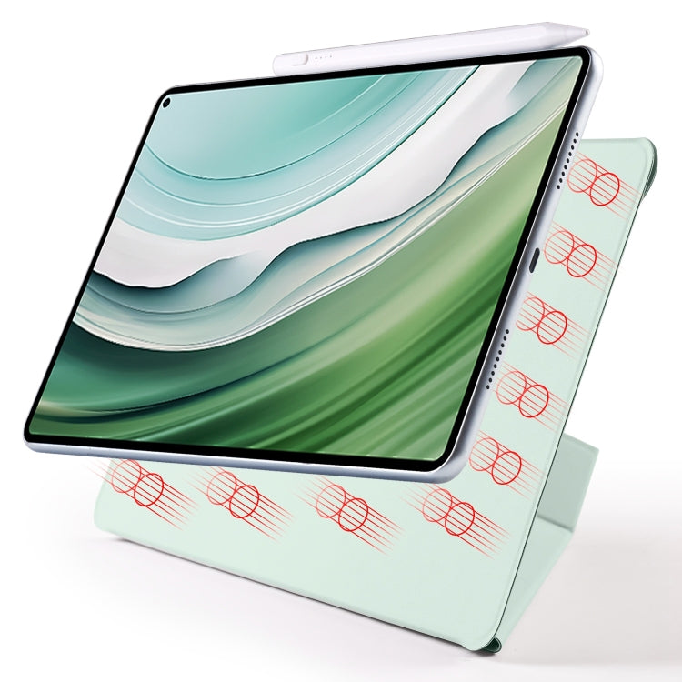 For Honor MagicPad 2 12.3 Fixed Buckle Magnetic Deformation Leather Tablet Case(Baby Green) - Honor by buy2fix | Online Shopping UK | buy2fix