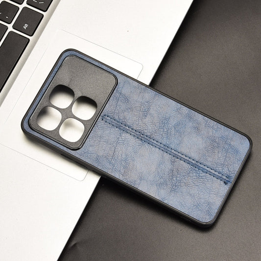 For Redmi K70 Ultra Cow Pattern Sewing Card Bag Phone Case(Blue) by buy2fix