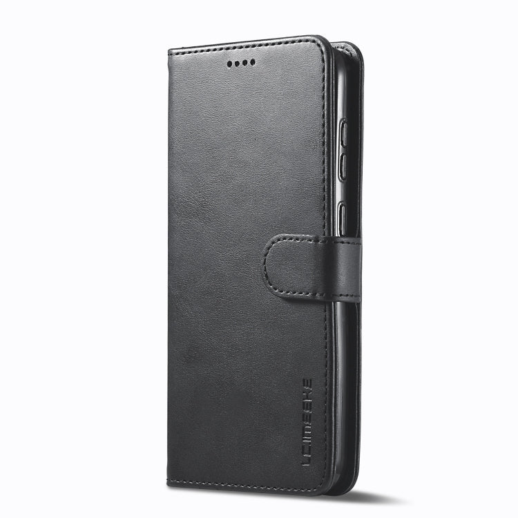 For Samsung Galaxy S25+ 5G LC.IMEEKE Calf Texture Leather Phone Case(Black) - Galaxy S25+ 5G Cases by LC.IMEEKE | Online Shopping UK | buy2fix