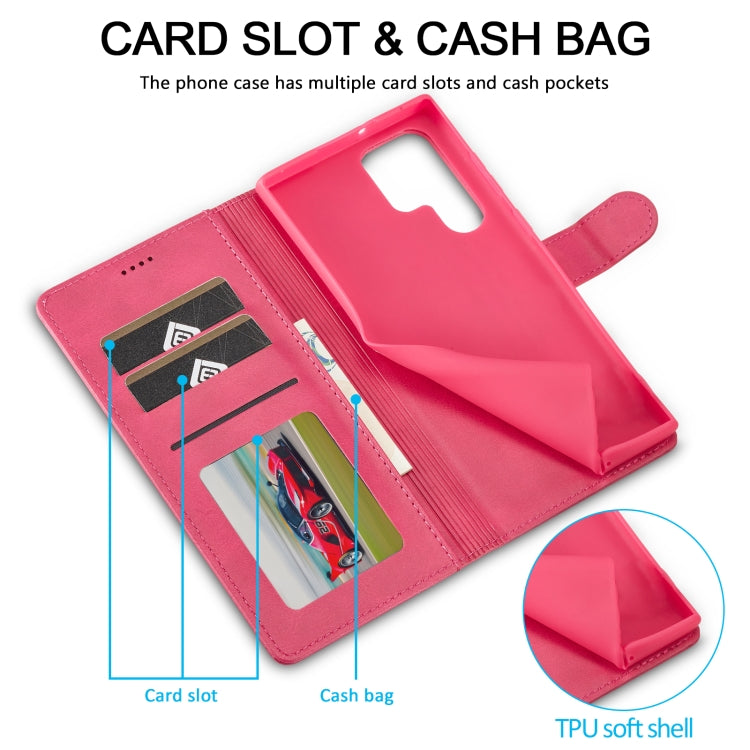 For Samsung Galaxy S25 Ultra 5G LC.IMEEKE Calf Texture Leather Phone Case(Red) - Galaxy S25 Ultra 5G Cases by LC.IMEEKE | Online Shopping UK | buy2fix