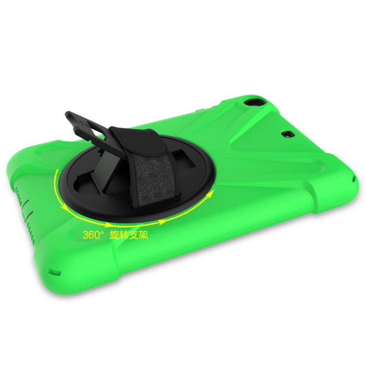 For iPad Mini 3 & 2 & 1 Shockproof Colorful Silicone + PC Protective Case with Holder & Hand Grip Strap(Green) - iPad Mini 4 & 3 & 2 & 1 Cases by buy2fix | Online Shopping UK | buy2fix