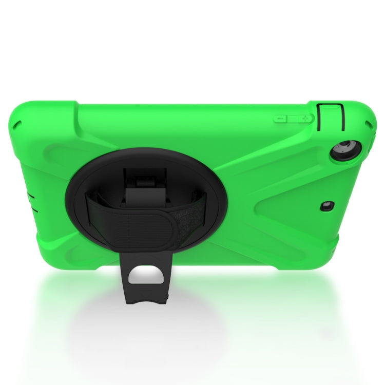 For iPad Mini 3 & 2 & 1 Shockproof Colorful Silicone + PC Protective Case with Holder & Hand Grip Strap(Green) - iPad Mini 4 & 3 & 2 & 1 Cases by buy2fix | Online Shopping UK | buy2fix