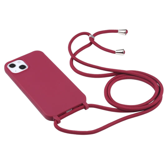 Candy Colors TPU Protective Phone Case with Lanyard For iPhone 16 Pro(Red) by buy2fix
