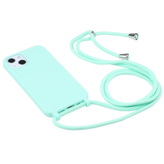 Candy Colors TPU Protective Phone Case with Lanyard For iPhone Air(Mint Green) - iPhone Air Cases by buy2fix | Online Shopping UK | buy2fix