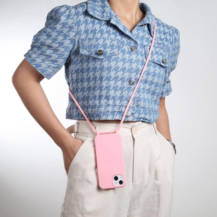 Candy Colors TPU Protective Phone Case with Lanyard For iPhone Air(Pink) - iPhone Air Cases by buy2fix | Online Shopping UK | buy2fix