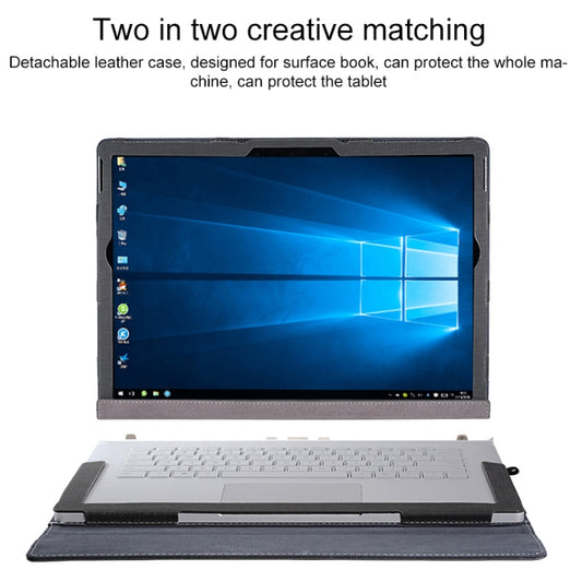 For Microsoft Surface Book 3 / 2 15 inch PU Leather Laptop Protective Case with Screen Stand(Dark Blue) by buy2fix