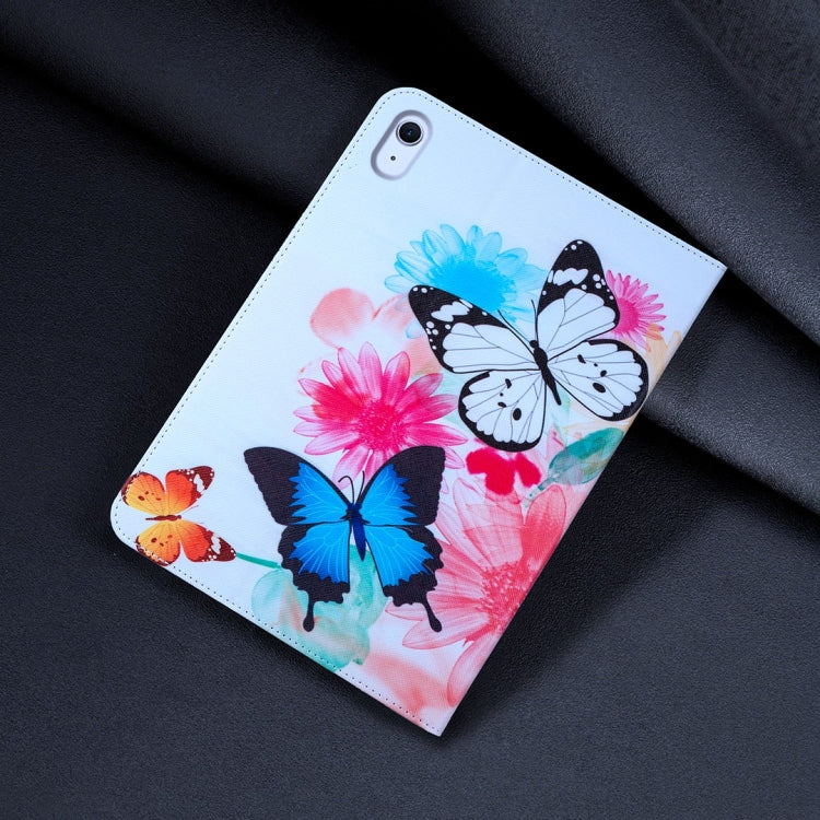 For iPad Air 13 2025 / 2024 Colored Drawing Leather Tablet Case(Two Butterflies) - iPad Air 13 2025 / 2024 Cases by buy2fix | Online Shopping UK | buy2fix