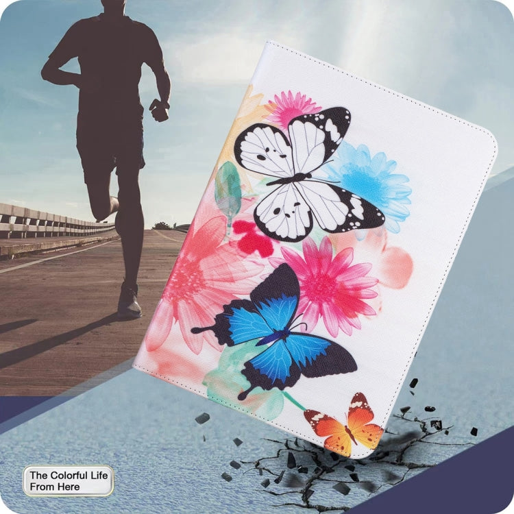 For iPad Air 13 2025 / 2024 Colored Drawing Leather Tablet Case(Two Butterflies) - iPad Air 13 2025 / 2024 Cases by buy2fix | Online Shopping UK | buy2fix