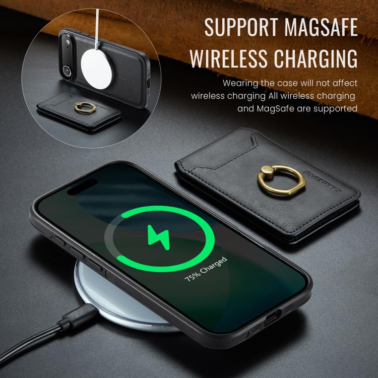 For iPhone Air MAGKING K1 MagSafe Detachable Wallet RFID Back Cover Phone Case(Black) - iPhone Air Cases by MAGKING | Online Shopping UK | buy2fix