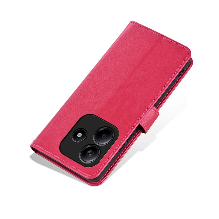 For Redmi Note 14 5G AZNS Sheepskin Texture Flip Leather Phone Case(Red) by AZNS