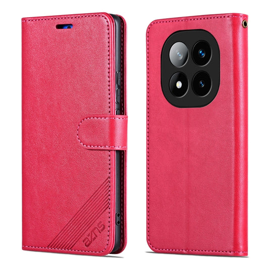 For Redmi Note 14 Pro+ 5G AZNS Sheepskin Texture Flip Leather Phone Case(Red) by AZNS