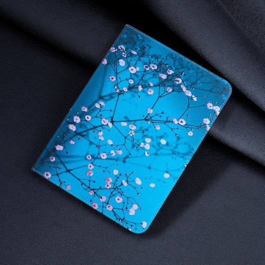 For Samsung Galaxy Tab S9 / S9 FE Colored Drawing Leather Tablet Case(Plum Blossom) by buy2fix