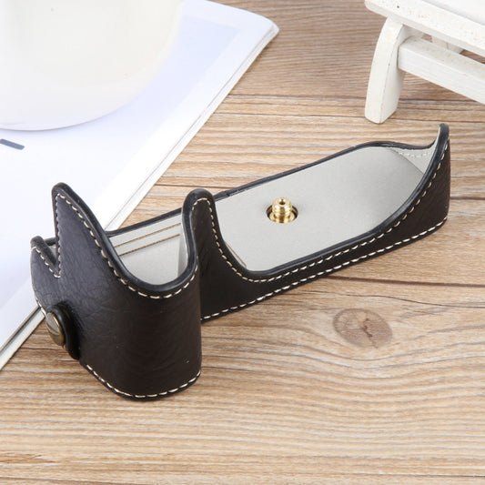 For Canon EOS 200D II / 200D Buffalo Texture PU Leather Camera Half Case Base(Black) - Half Case by buy2fix | Online Shopping UK | buy2fix