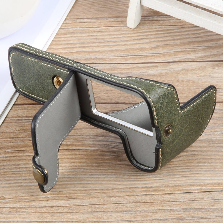 For Canon EOS 200D II / 200D Buffalo Texture PU Leather Camera Half Case Base(Green) - Half Case by buy2fix | Online Shopping UK | buy2fix