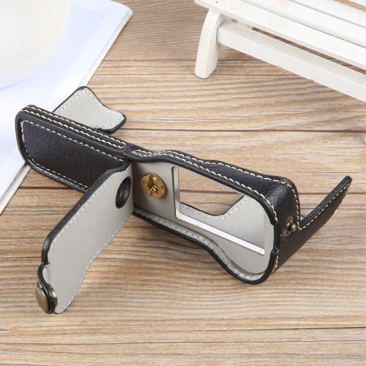 For FUJIFILM X-T1 Buffalo Texture PU Leather Camera Half Case Base(Black) - Half Case by buy2fix | Online Shopping UK | buy2fix