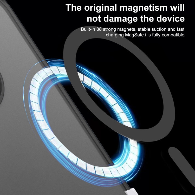 For iPhone 16 Plus Hardware Side Cooling Skin Feel Frosted MagSafe Magnetic Phone Case with Lens Film(Black) - iPhone 16 Plus Cases by buy2fix | Online Shopping UK | buy2fix