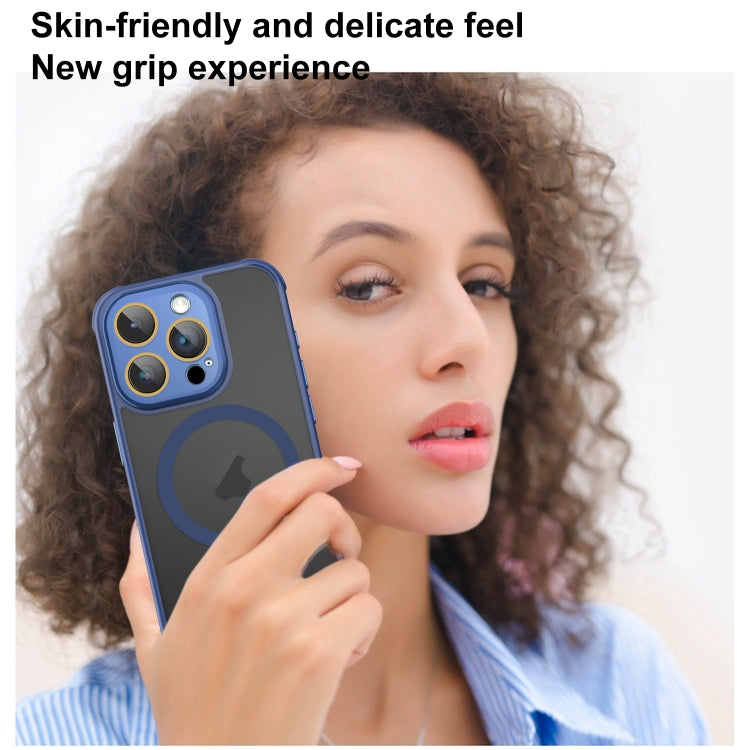 For iPhone 16 Plus Hardware Side Cooling Skin Feel Frosted MagSafe Magnetic Phone Case with Lens Film(Black) - iPhone 16 Plus Cases by buy2fix | Online Shopping UK | buy2fix