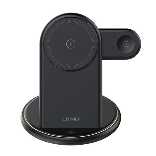 LDNIO WL02 25.5W 5 in 1 MagSafe Wireless Charger with 30cm Type-C Cable(Black) by LDNIO