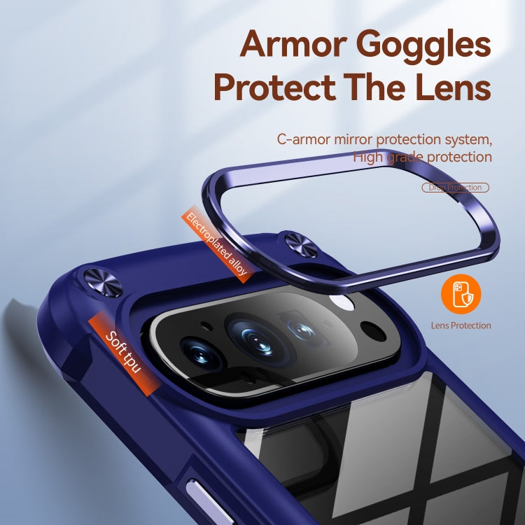 For Google Pixel 9 / 9 Pro TPU + PC Lens Protection Phone Case(Blue) by buy2fix