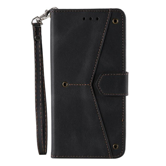 For Google Pixel 10 / 10 Pro Nail Skin Feel Stitching Calf Texture Leather Phone Case(Black) - Google Cases by buy2fix | Online Shopping UK | buy2fix