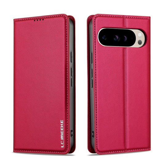 For Google Pixel 9 Pro XL LC.IMEEKE L1 Series Frosted Fine Texture PU Phone Case(Red) by LC.IMEEKE