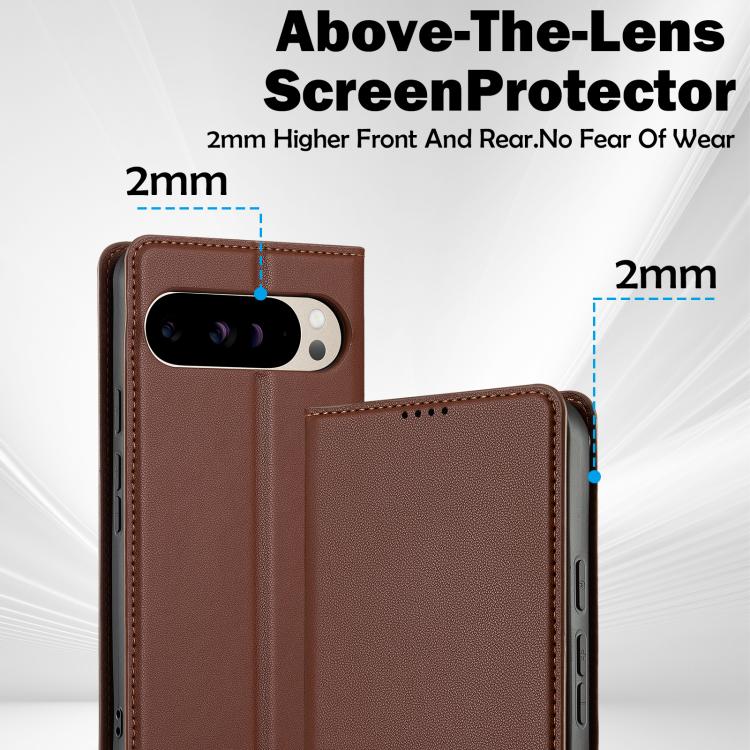 For Google Pixel 10 / 10 Pro LC.IMEEKE L1 Series Frosted Fine Texture PU Phone Case(Brown) - Google Cases by LC.IMEEKE | Online Shopping UK | buy2fix
