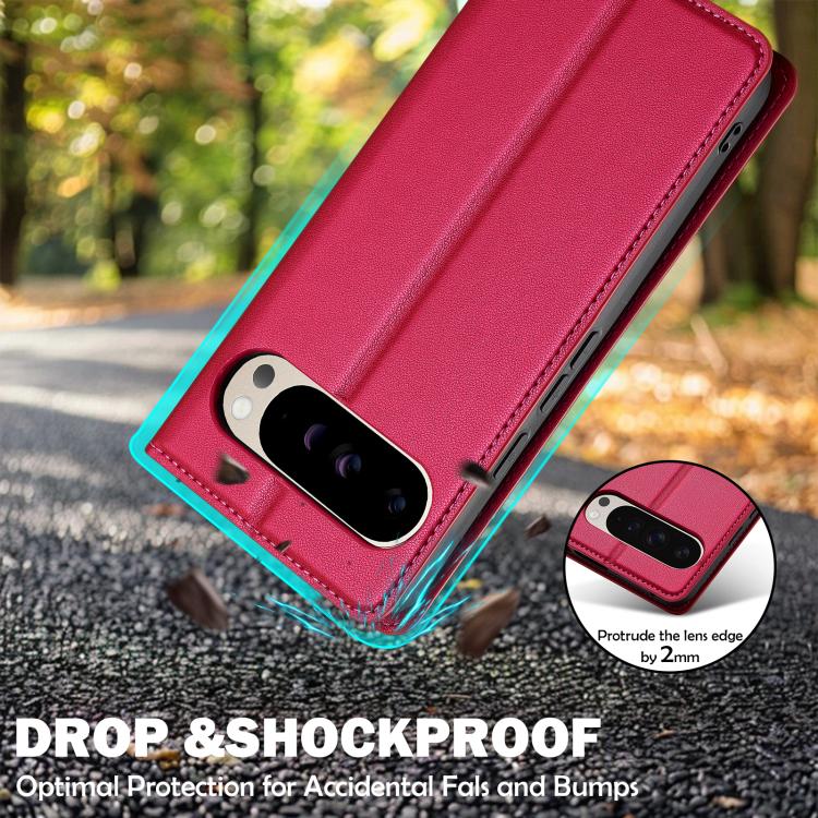 For Google Pixel 10 / 10 Pro LC.IMEEKE L1 Series Frosted Fine Texture PU Phone Case(Red) - Google Cases by LC.IMEEKE | Online Shopping UK | buy2fix