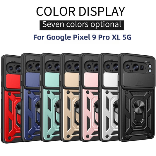 For Google Pixel 9 Pro XL Sliding Camera Cover Design TPU+PC Phone Case(Blue) by buy2fix