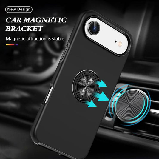 For iPhone Air PC + TPU Magnetic Phone Case with Invisible Ring Holder(Black) - iPhone Air Cases by buy2fix | Online Shopping UK | buy2fix