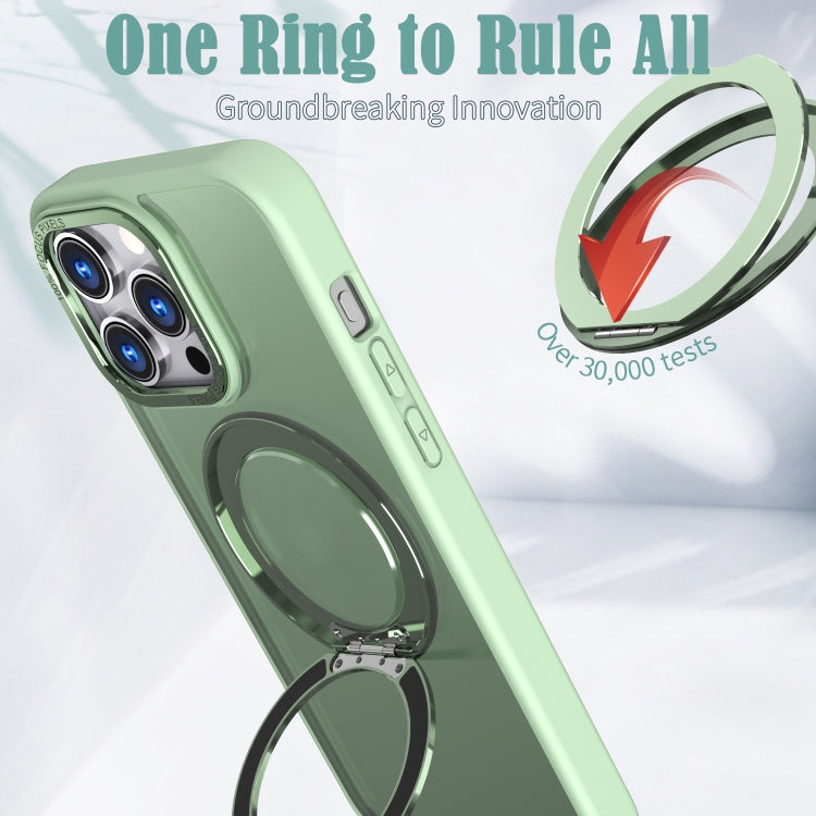 For iPhone 15 Pro Wing Series MagSafe Magnetic Ring Holder Phone Case(Avocado Green) - iPhone 15 Pro Cases by buy2fix | Online Shopping UK | buy2fix