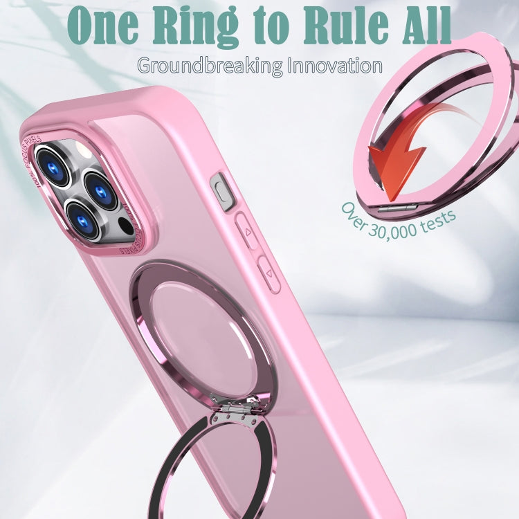 For iPhone 15 Pro Wing Series MagSafe Magnetic Ring Holder Phone Case(Pink) - iPhone 15 Pro Cases by buy2fix | Online Shopping UK | buy2fix
