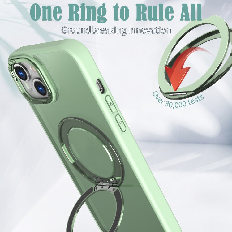 For iPhone 15 Wing Series MagSafe Magnetic Ring Holder Phone Case(Avocado Green) - iPhone 15 Cases by buy2fix | Online Shopping UK | buy2fix
