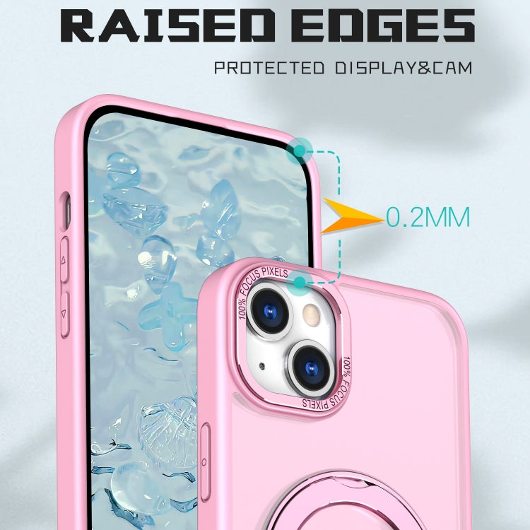For iPhone 15 Wing Series MagSafe Magnetic Ring Holder Phone Case(Pink) - iPhone 15 Cases by buy2fix | Online Shopping UK | buy2fix