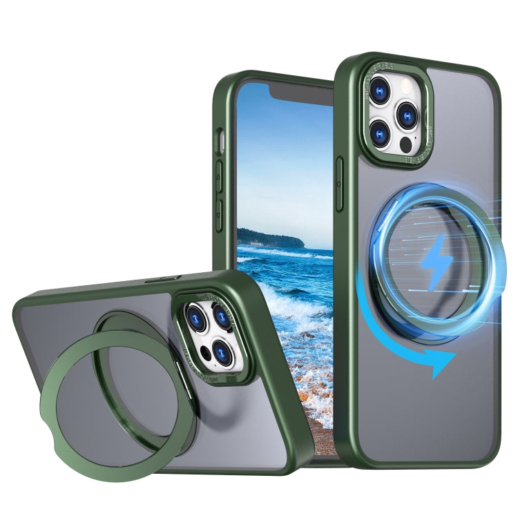 For iPhone 13 Pro Max Wing Series MagSafe Magnetic Ring Holder Phone Case(Green) - iPhone 13 Pro Max Cases by buy2fix | Online Shopping UK | buy2fix