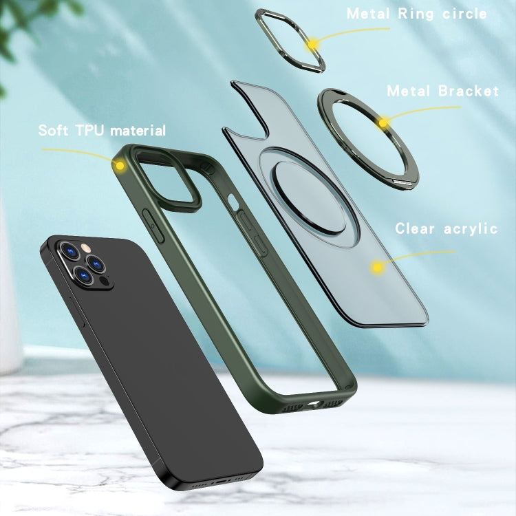 For iPhone 13 Pro Max Wing Series MagSafe Magnetic Ring Holder Phone Case(Green) - iPhone 13 Pro Max Cases by buy2fix | Online Shopping UK | buy2fix