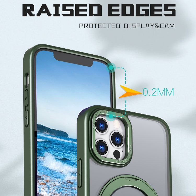 For iPhone 13 Pro Max Wing Series MagSafe Magnetic Ring Holder Phone Case(Green) - iPhone 13 Pro Max Cases by buy2fix | Online Shopping UK | buy2fix