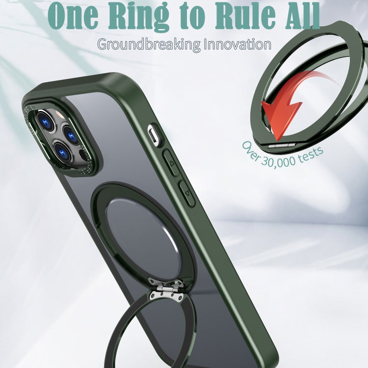 For iPhone 13 Pro Max Wing Series MagSafe Magnetic Ring Holder Phone Case(Green) - iPhone 13 Pro Max Cases by buy2fix | Online Shopping UK | buy2fix
