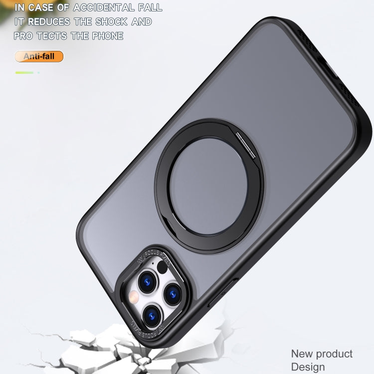 For iPhone 13 Pro Wing Series MagSafe Magnetic Ring Holder Phone Case(Black) - iPhone 13 Pro Cases by buy2fix | Online Shopping UK | buy2fix