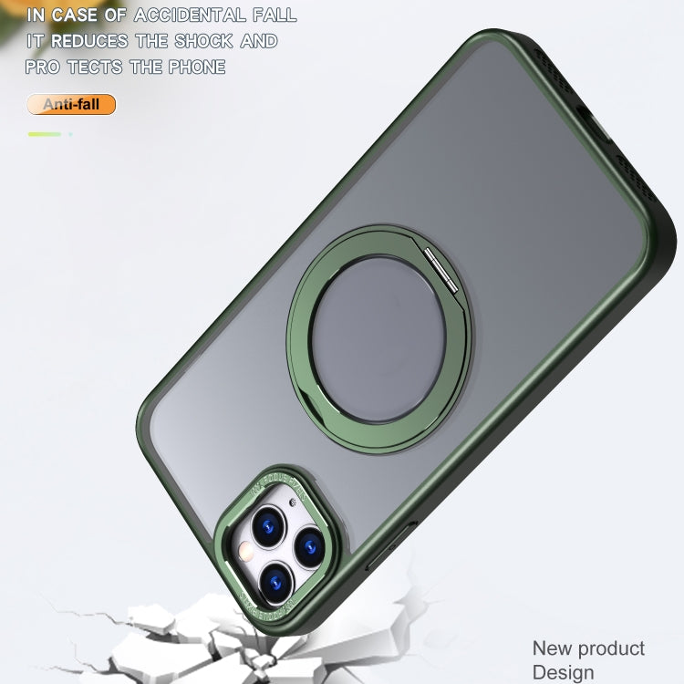 For iPhone 11 Pro Max Wing Series MagSafe Magnetic Ring Holder Phone Case(Green) - iPhone 11 Pro Max Cases by buy2fix | Online Shopping UK | buy2fix