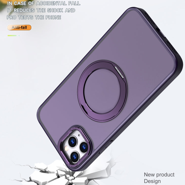 For iPhone 11 Pro Wing Series MagSafe Magnetic Ring Holder Phone Case(Dark Purple) - iPhone 11 Cases by buy2fix | Online Shopping UK | buy2fix