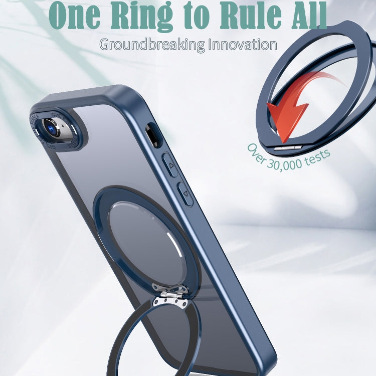 For iPhone SE 2022 / 2020 / 8 / 7 Wing Series MagSafe Magnetic Ring Holder Phone Case(Blue) - iPhone SE 2022 / 2020 / 8 / 7 Cases by buy2fix | Online Shopping UK | buy2fix