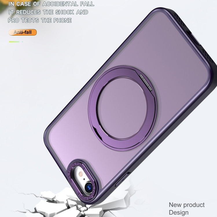 For iPhone SE 2022 / 2020 / 8 / 7 Wing Series MagSafe Magnetic Ring Holder Phone Case(Dark Purple) - iPhone SE 2022 / 2020 / 8 / 7 Cases by buy2fix | Online Shopping UK | buy2fix