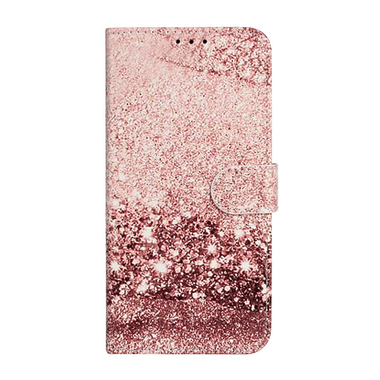 For iPhone 16 Pro Colored Drawing Marble Pattern Leather Phone Case(Rose Gold) by buy2fix