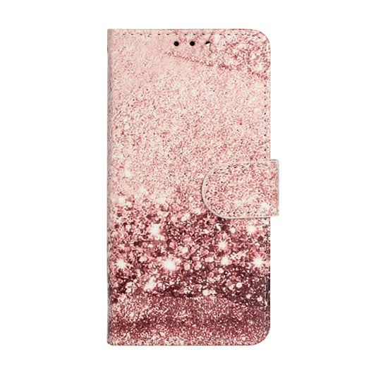 For iPhone 16 Plus Colored Drawing Marble Pattern Leather Phone Case(Rose Gold) by buy2fix