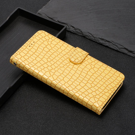 For iPhone 16 Pro Crocodile Texture Horizontal Flip Leather Phone Case(Yellow) by buy2fix