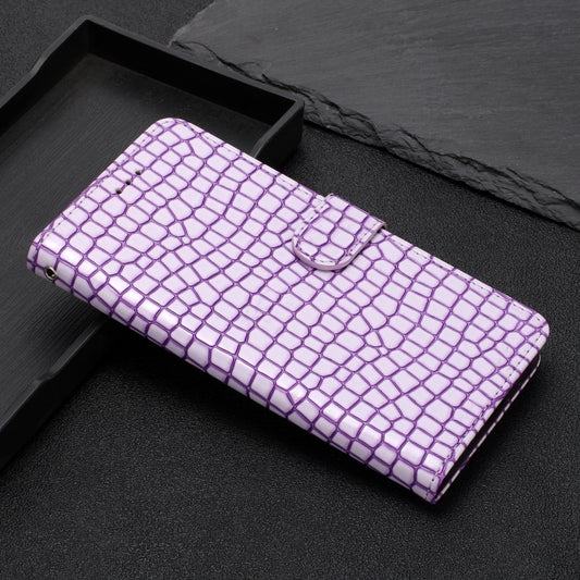 For iPhone 16 Crocodile Texture Horizontal Flip Leather Phone Case(Purple) by buy2fix