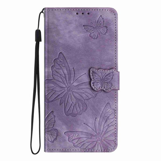 For iPhone Air Skin-feel Embossed Butterfly Leather Phone Case(Purple) - iPhone Air Cases by buy2fix | Online Shopping UK | buy2fix