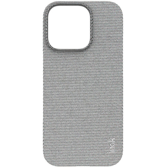 For iPhone 16 Pro Max imak Ruiyi Series Cloth Texture PU + PC Phone Case(Light Grey) by imak